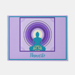 Namaste Buddha Meditation Yoga Spiritual Welcome Doormat