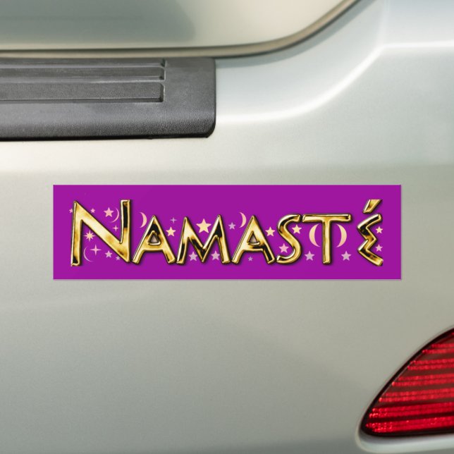 Namasté Bumper Sticker (On Car)