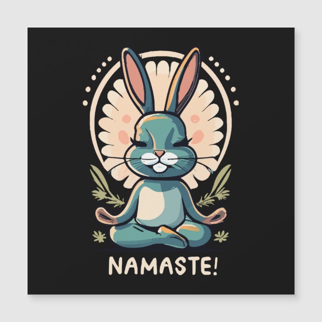 namaste bunny yoga rabbit meditation (Front)