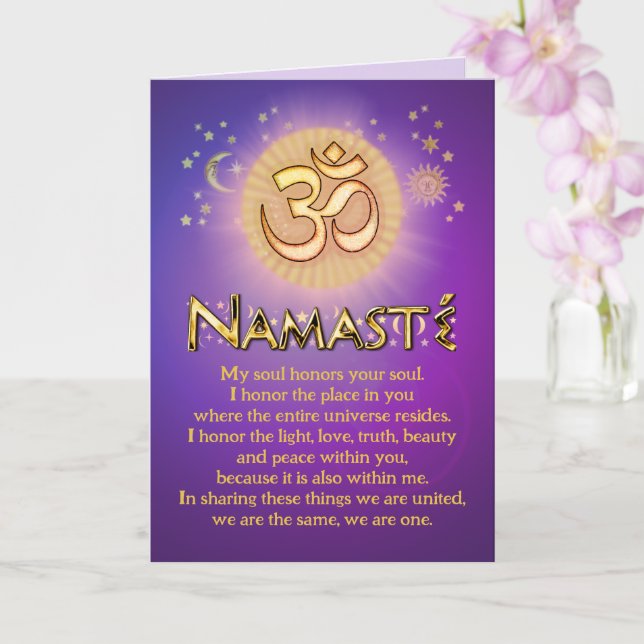 Namasté  card (Orchid)