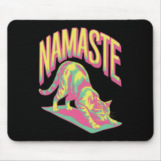 Namaste Cat Mandala Yoga Mouse Pad