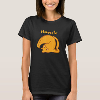 Namaste Cat Plow Yoga Pose for Yoga Teacher T-Shirt
