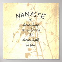 Namaste citation poster art nature