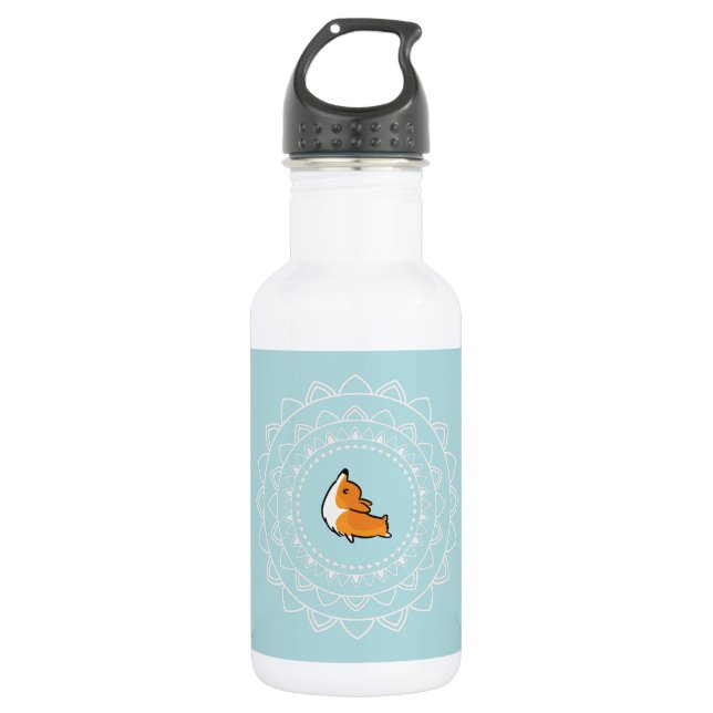 Namaste Corgi Water Bottle (Front)