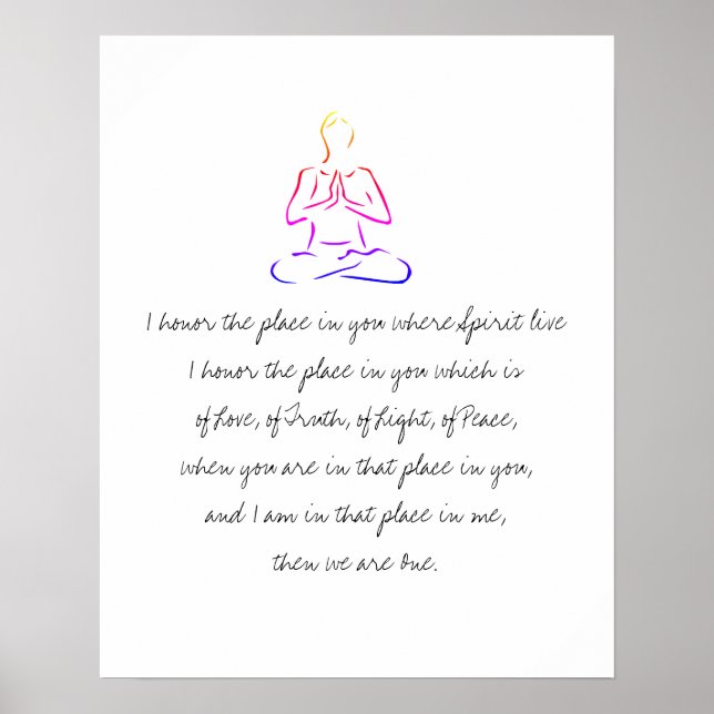 Namaste Defined Poster (Front)