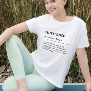 Namaste Definition Modern Meditation Yoga T-Shirt
