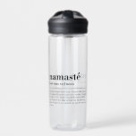 Namaste Definition Yoga Modern Minimal Meditation Water Bottle<br><div class="desc">Namaste Definition Yoga Modern Minimal Meditation Water Bottles features a simple design of a text definition of "namaste" in modern script typography. Perfect gift for yoga lovers,  birthday,  Christmas,  Mother's Day and more. Designed by © Evco Studio www.zazzle.com/store/evcostudio</div>