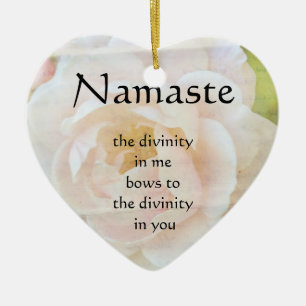 Namaste Divinity Flower Heart Ornament