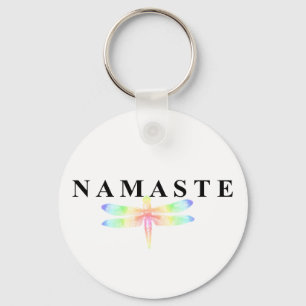 Namaste Dragonfly Keychain