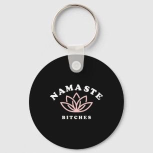 Namaste Es Lotus Flower Funny Yoga Gift For Women  Keychain
