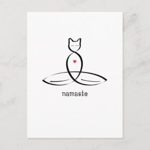 Namaste - Fancy style text. Postcard