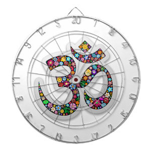 Namaste Floral Symbol Art Dartboard