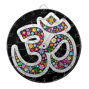 Namaste Floral Symbol Art Dartboard