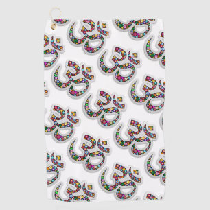 Namaste Floral Symbol Art Golf Towel