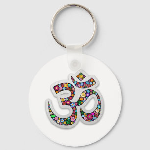 Namaste Floral Symbol Art Keychain