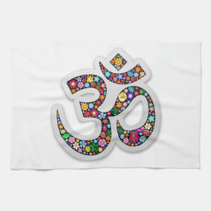 Namaste Floral Symbol Art Kitchen Towel