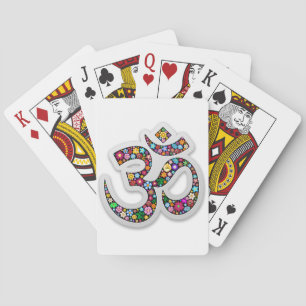 Namaste Floral Symbol Art Playing Cards