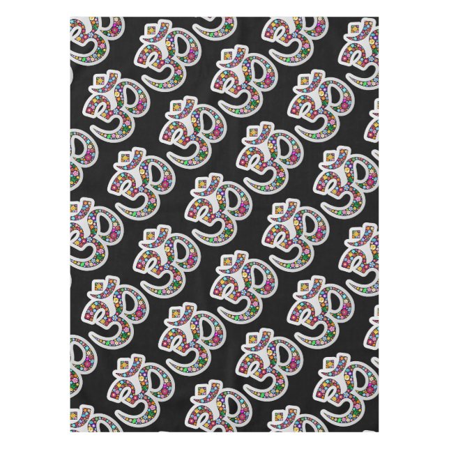 Namaste Floral Symbol Art Tablecloth (Front)