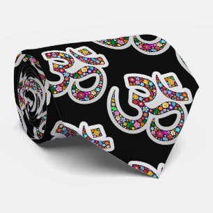 Namaste Floral Symbol Art Tie