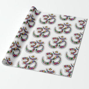 Namaste Floral Symbol Art Wrapping Paper