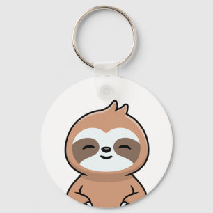 Namaste Funny Cute Sloth Kawaii Yoga Sloth Stress Keychain