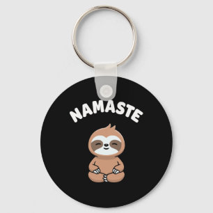 Namaste Funny Cute Sloth Kawaii Yoga Sloth Stress Keychain