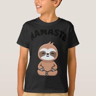 Namaste Funny Cute Sloth Kawaii Yoga Sloth Stress T-Shirt