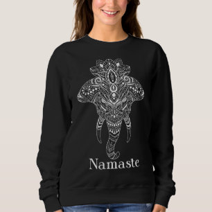 Namaste Ganesh Elephant Ganesha God Face Hindu Ar Sweatshirt