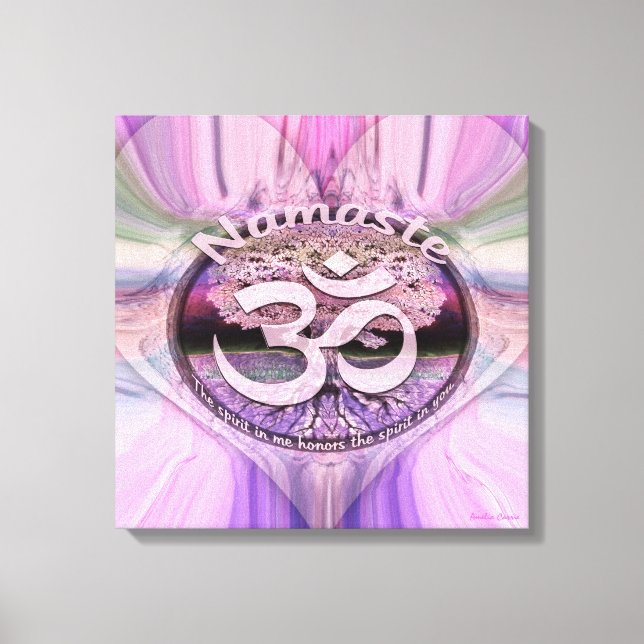 Namaste Heart Canvas Print (Front)