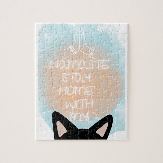 Namaste Home with my cat or dog puzzle (Vertical)
