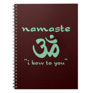 Namaste - I bow to you (in green) Notebook