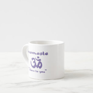 Namaste - I bow to you (in purple) Espresso Cup