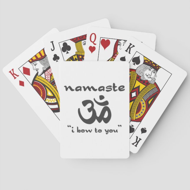Namaste - I Bow To You Playing Cards (Back)