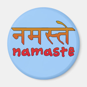 Namaste in English and Hindi Script Magnet