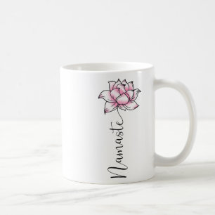 Namaste Lilly Lotus Pink Flower Cute Hindi Yoga Lo Coffee Mug
