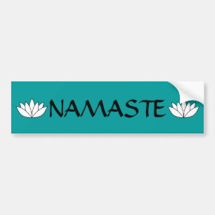 Namaste Lotus Bumper Sticker