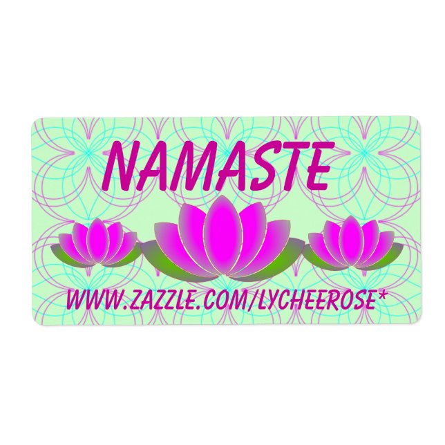 Namaste lotus étiquettes (Devant)