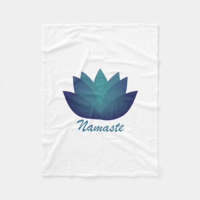 Namaste Lotus Flower Fleece Blanket (Front)