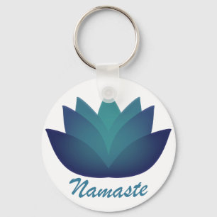 Namaste Lotus Flower Keychain