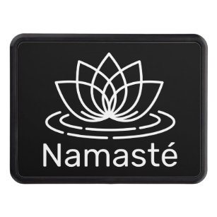 Namasté lotus flower logo car trailer hitch cover