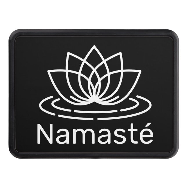 Namasté lotus flower logo car trailer hitch cover (Front)