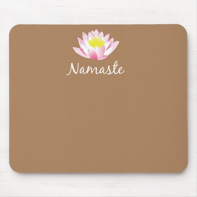 Namaste Lotus Flower Mousepad (Front)