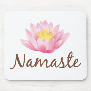 Namaste Lotus Flower Yoga Mouse Pad