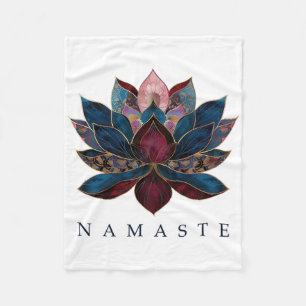 Namaste Lotus Flower Zen Buddhism Yogi Buddhist Bu Fleece Blanket