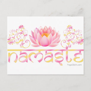 Namaste lotus new postcard