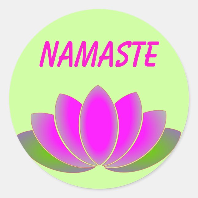 Namaste lotus sticker (Front)