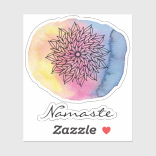 *~* Namaste Mandala Abstract Watercolor Sticker