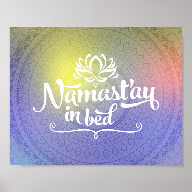 Namaste Mandala Funny Citation Poster (Devant)