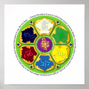 Namaste Mandala - green Poster