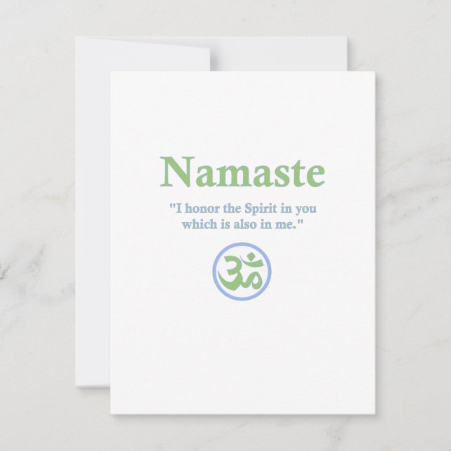 Namaste meaning with Om Symbol Invitation (Front)